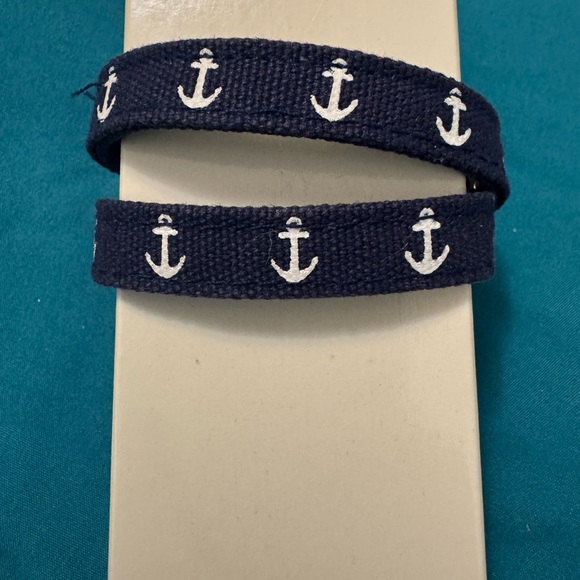 Sloane Ranger Jewelry - Navy Blue Anchor Patterned Bracelet